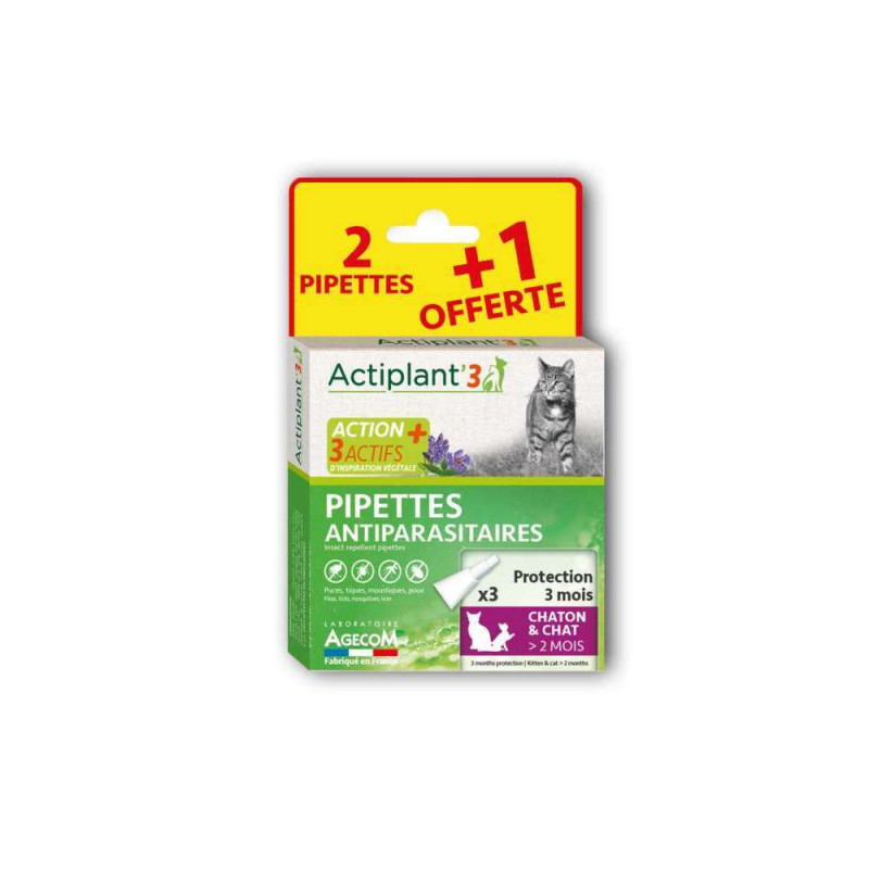 Actiplant'3 Pipettes Chat - 5Kg 2+1 Offerte