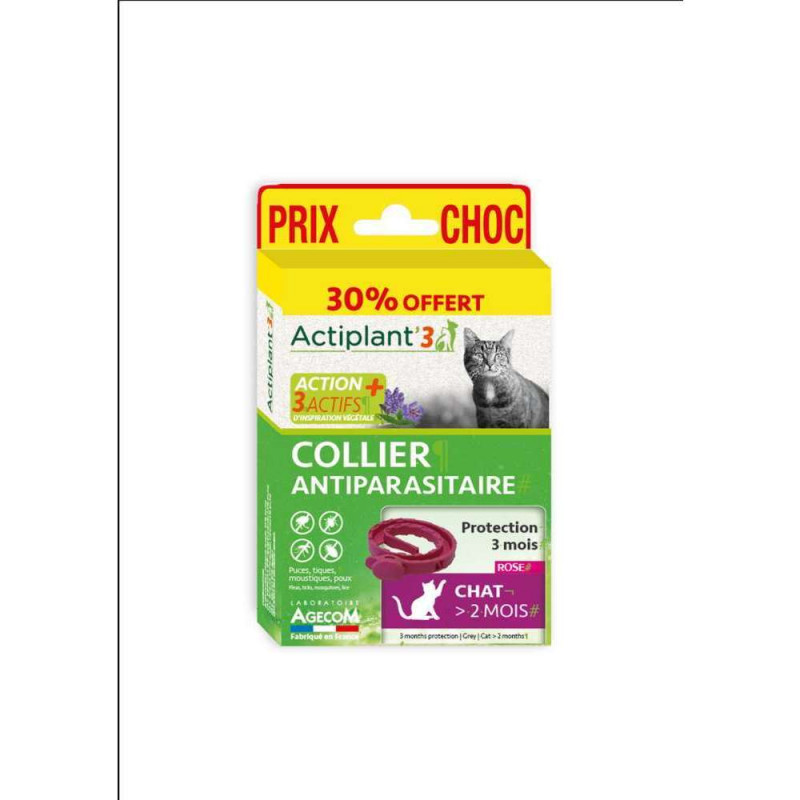 Actiplant'3 - Collier Chat Antiparasitaire