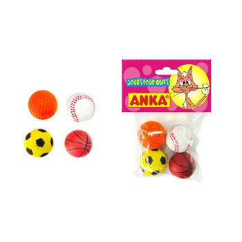 Balles mousse Sport pour chat : par 4