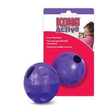 Balle à friandises Kong pour chat : violet