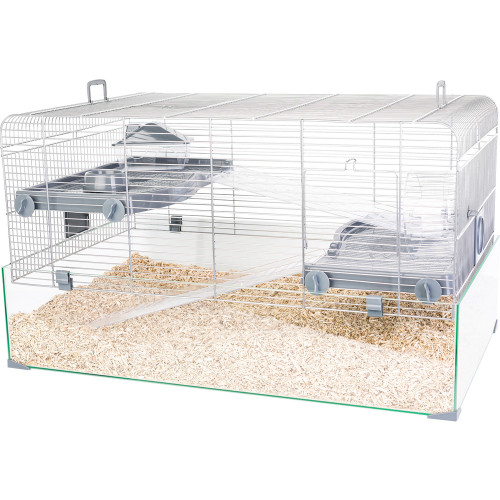 Cage Panas colour 80 pour rongeurs grise L. 79 l.
