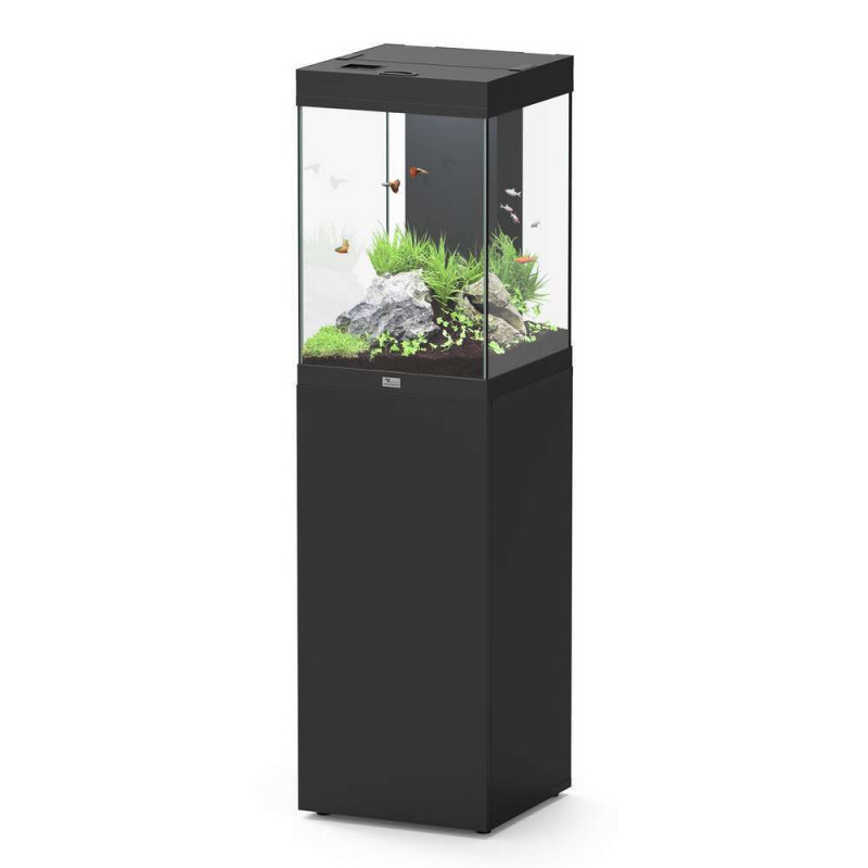 Aquarium équipé Aqua Tower 96 LED avec meuble, noi
