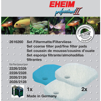Lot de mousse+ouates pour filtres Pro et Aquadisio