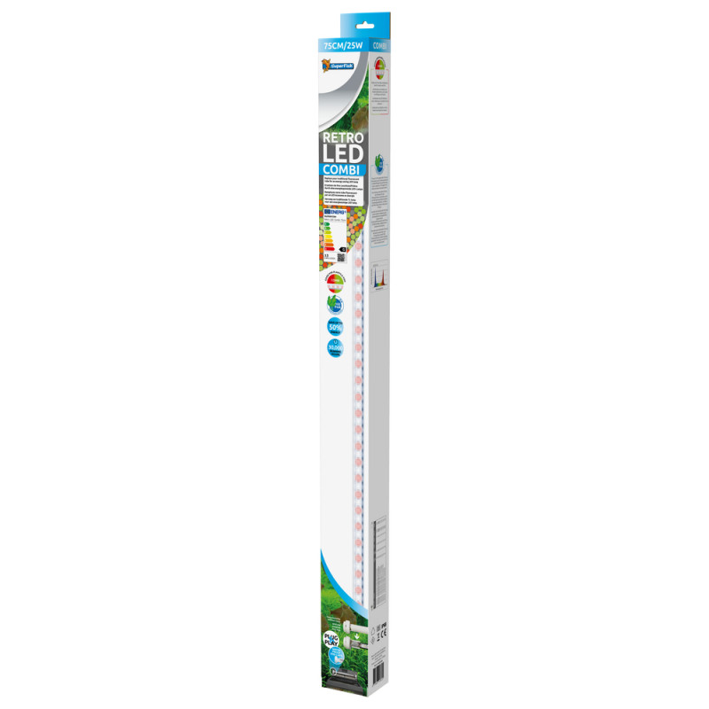 Éclairage Retro Led combi T8/T5 - 25w 75cm pour aq