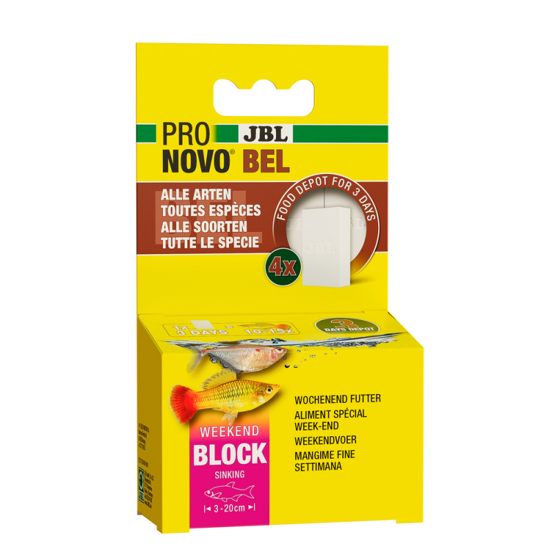 Aliment Block Week-end pour poissons d'aquarium x4