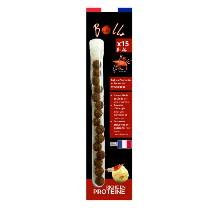 Billes pour crevettes à l'artémia et larves de mou