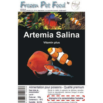 Alimentation poissons: Nutris artémias 100gr