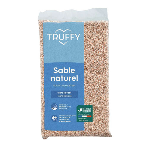 Sable naturel pour aquarium d'eau douce Truffy ros