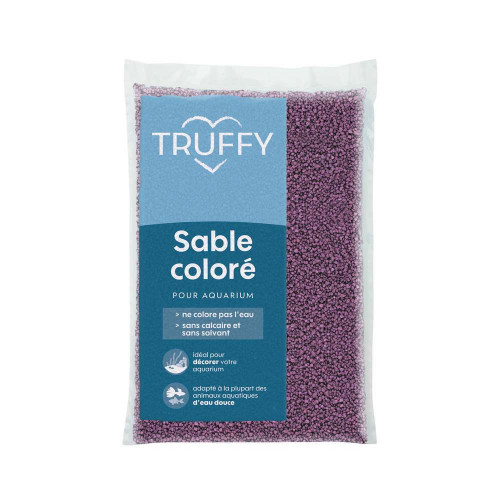 Sable coloré pour aquarium d'eau douce Truffy viol