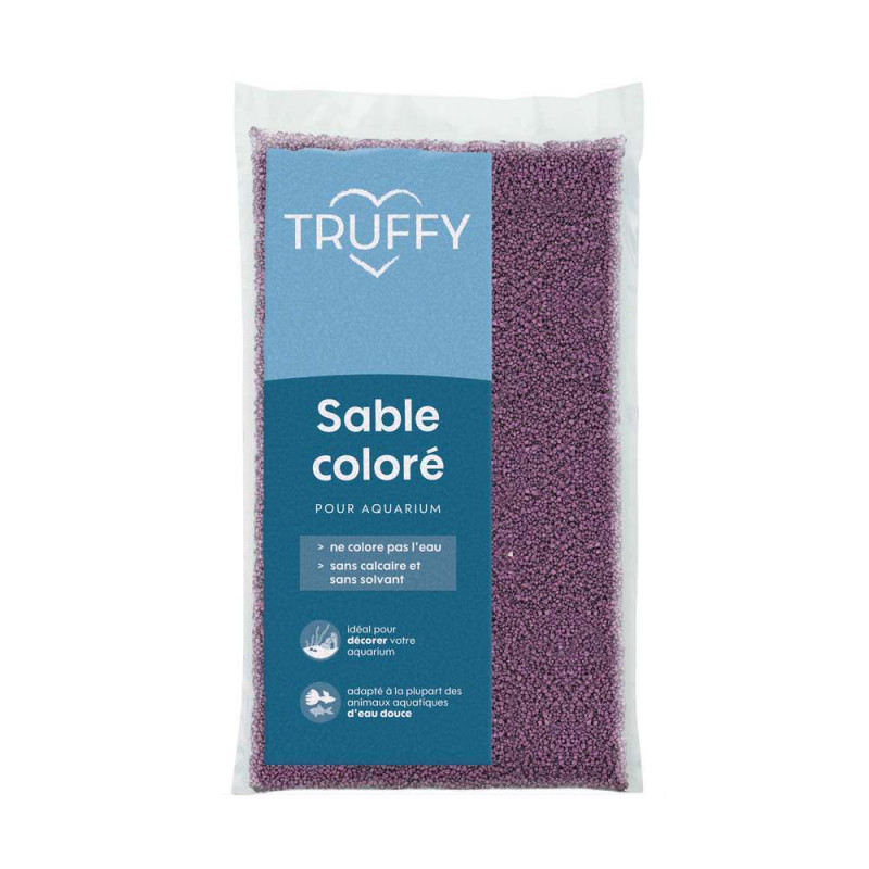Sable coloré pour aquarium d'eau douce Truffy viol