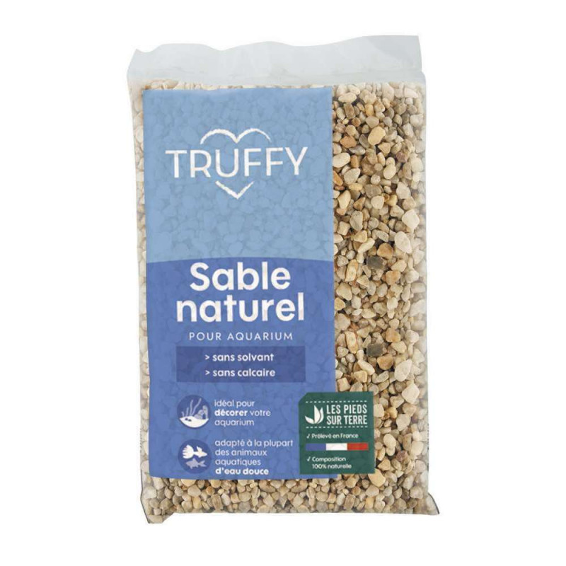 Sable naturel pour aquarium d'eau douce Truffy gro