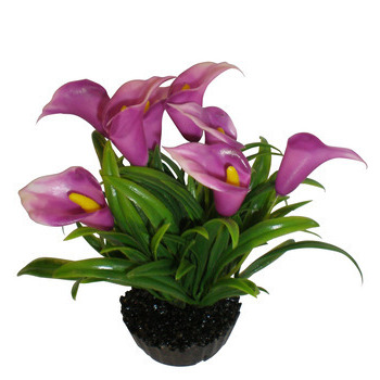 Buisson fleuri artificiel pour aquarium, coloris v
