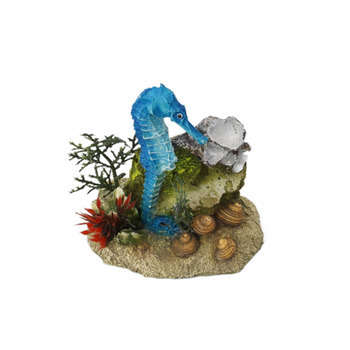 Décoration d'aquarium, Hippocampe avec plantes - L