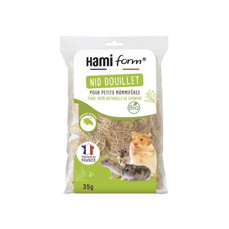 Nid douillet pour petits mammifères, en chanvre -