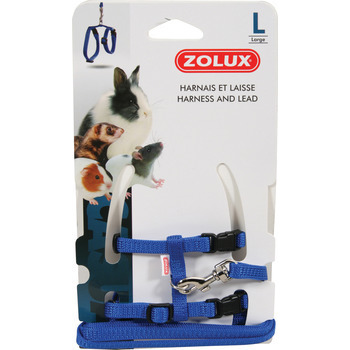 Harnais et Laisse Nacs L : Tour de cou 13-19 cm Bl