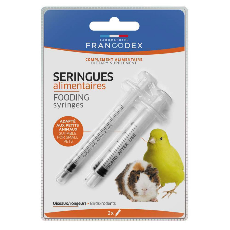 Seringues alimentaires pour oiseaux et rongeurs