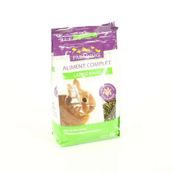 Aliment complet Paradisio : lapins nains, 8kg