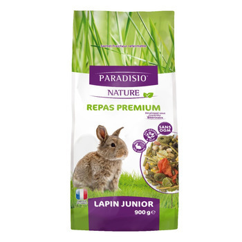 Repas premium Paradisio nature pour lapin nain jun