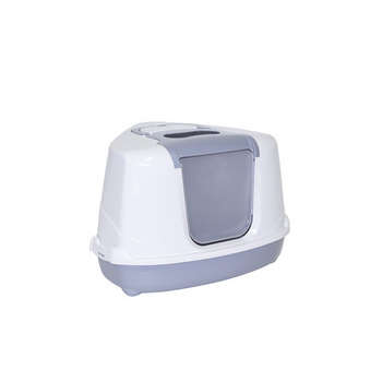 Maison de toilette d'angle pour chat : Gris L45xl5