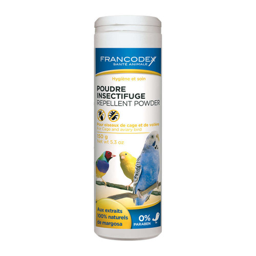 Poudre insectifuge pour oiseau de cage et de voliè
