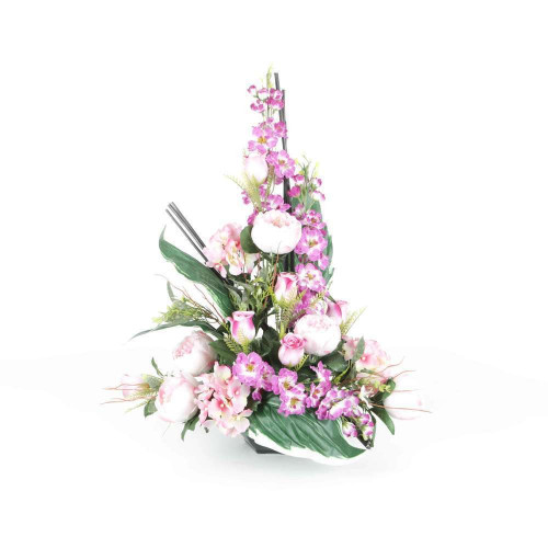Fleurs artificielles - coupe florale assort. de co