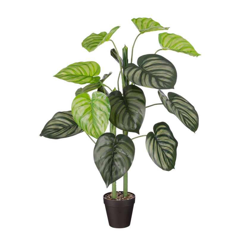 Plante artificielle : Caladium en pot vert - H. 10