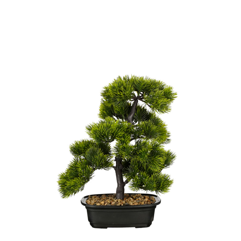 Plante artificielle en pot 'Bonsai', coloris vert