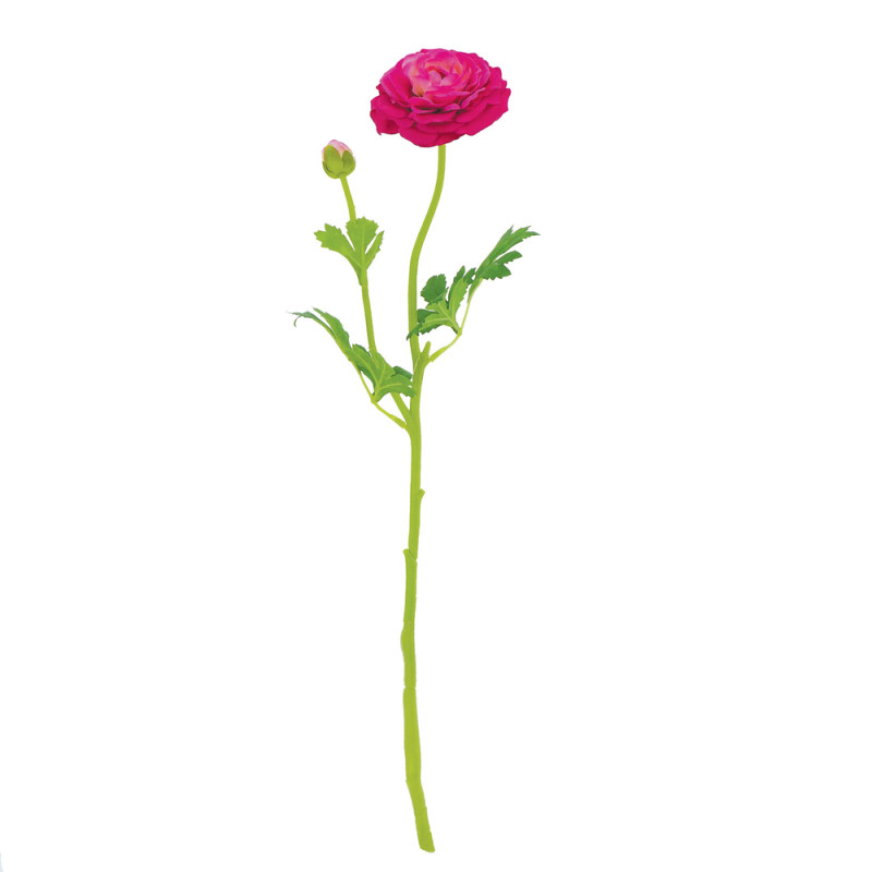 Fleur artificielle tige de renoncule fuchsia H. 61