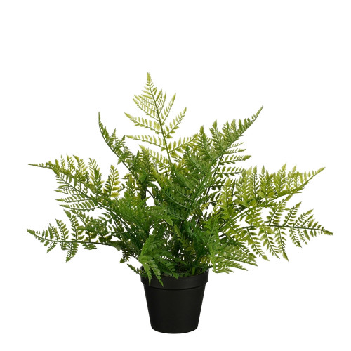 Plante artificielle en pot 'Fougère', coloris vert
