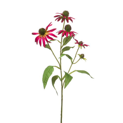 Fleur artificielle, tige d'échinacée - H. 73cm