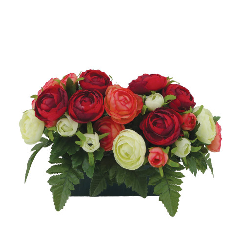 Fleurs artificielles - coupe florale rouge H. 19x2