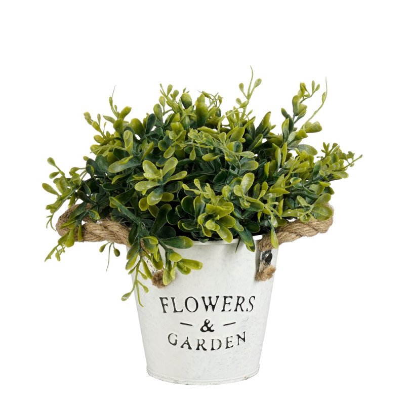 Plante artificielle buis, coloris vert - H. 20xD.