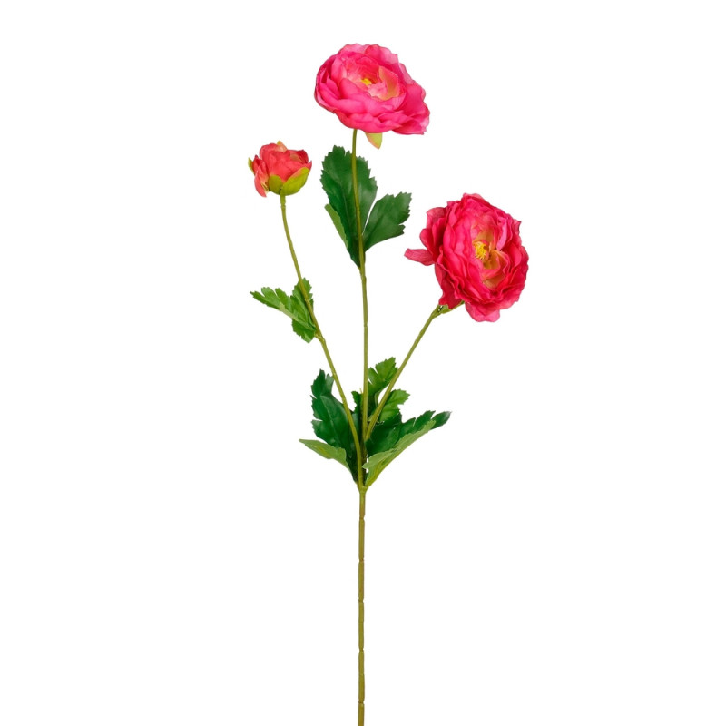 Fleur artificielle - Renoncule fuchsia L. 66cm