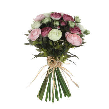 Bouquet de renoncules, rose 30 cm