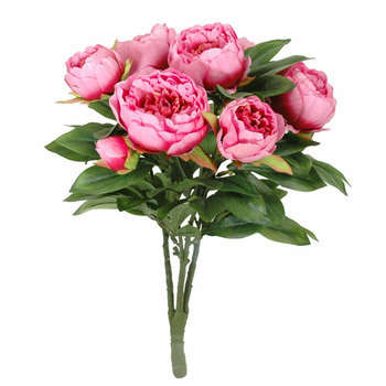 Bouquet pivoines mila, rose foncé 56 cm