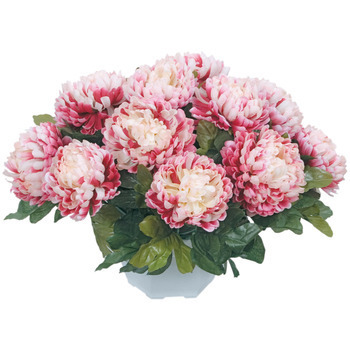 Coupe de chrysanthèmes artificiels, 14 têtes - Jau
