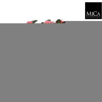 Azalea artificiel pêche, en jardinière L. 29 x 13