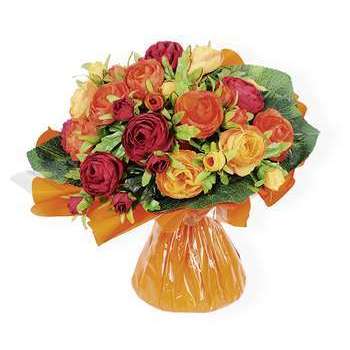 Bouquet bulle, orange H31 x D33 cm