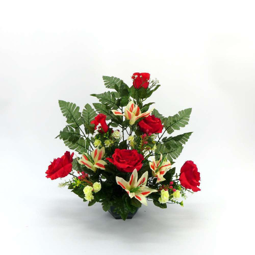 Fleurs artificielles - coupe florale rouge D. 43 H