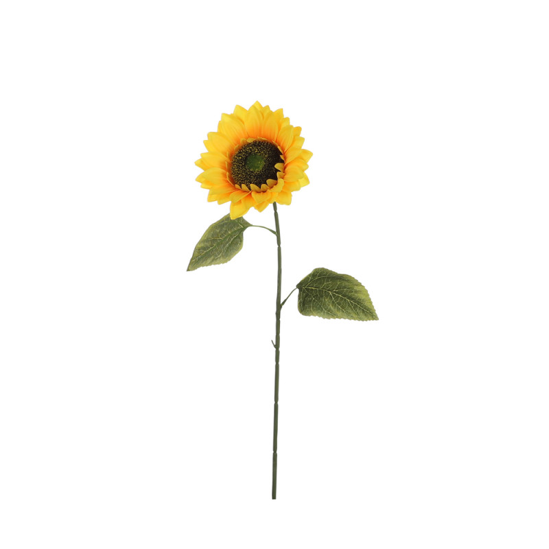 Fleur de tournesol artificielle, coloris jaune - H