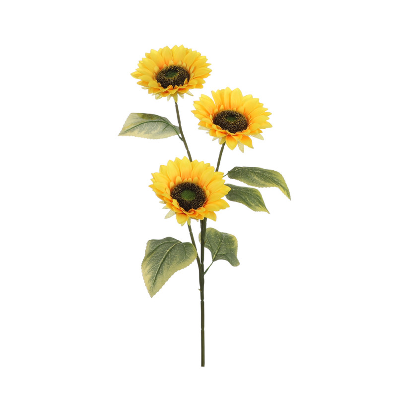 Fleurs de tournesol artificielles, coloris jaune -