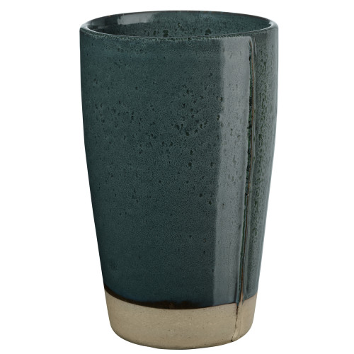 Vase Verana en grès, coloris vert - H. 24cm
