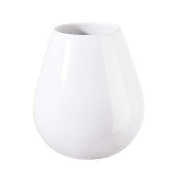Vase Ease en céramique, blanc Ø 9 x H. 18 cm