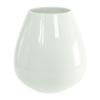 Vase Ease XL en céramique, blanc brillant Ø 28 x H