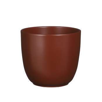 Pot Tusca rond en céramique marron - Ø17 cm