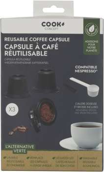 Capsule réutilisable compatible Nespresso x3