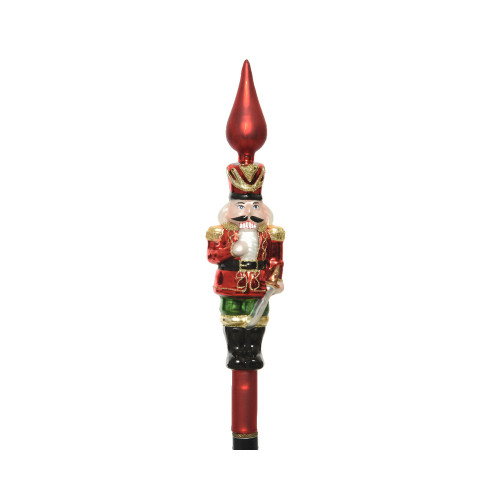 Cimier en verre pour sapin de Noël Casse noisette