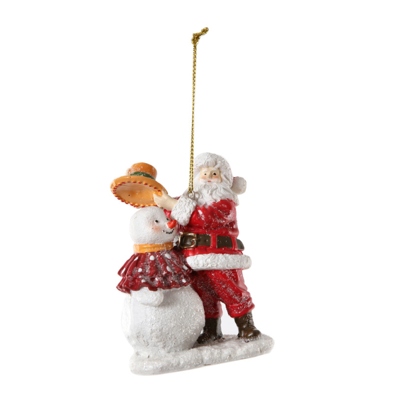 Suspension de Noël père Noël / bonhomme de neige