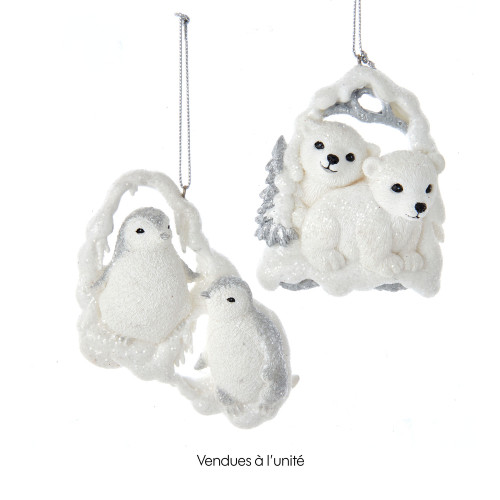Suspension de Noël : pingouin/ours polaire, modèle