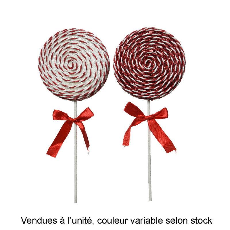 Suspension de Noël en mousse : sucette avec nud -